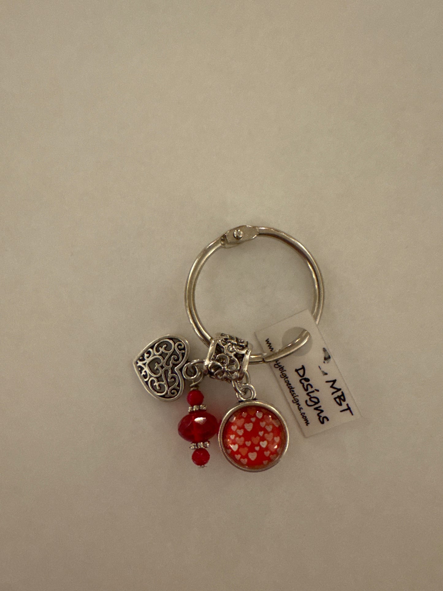 Red Hearts Thread Keep - My Big Toe Designs