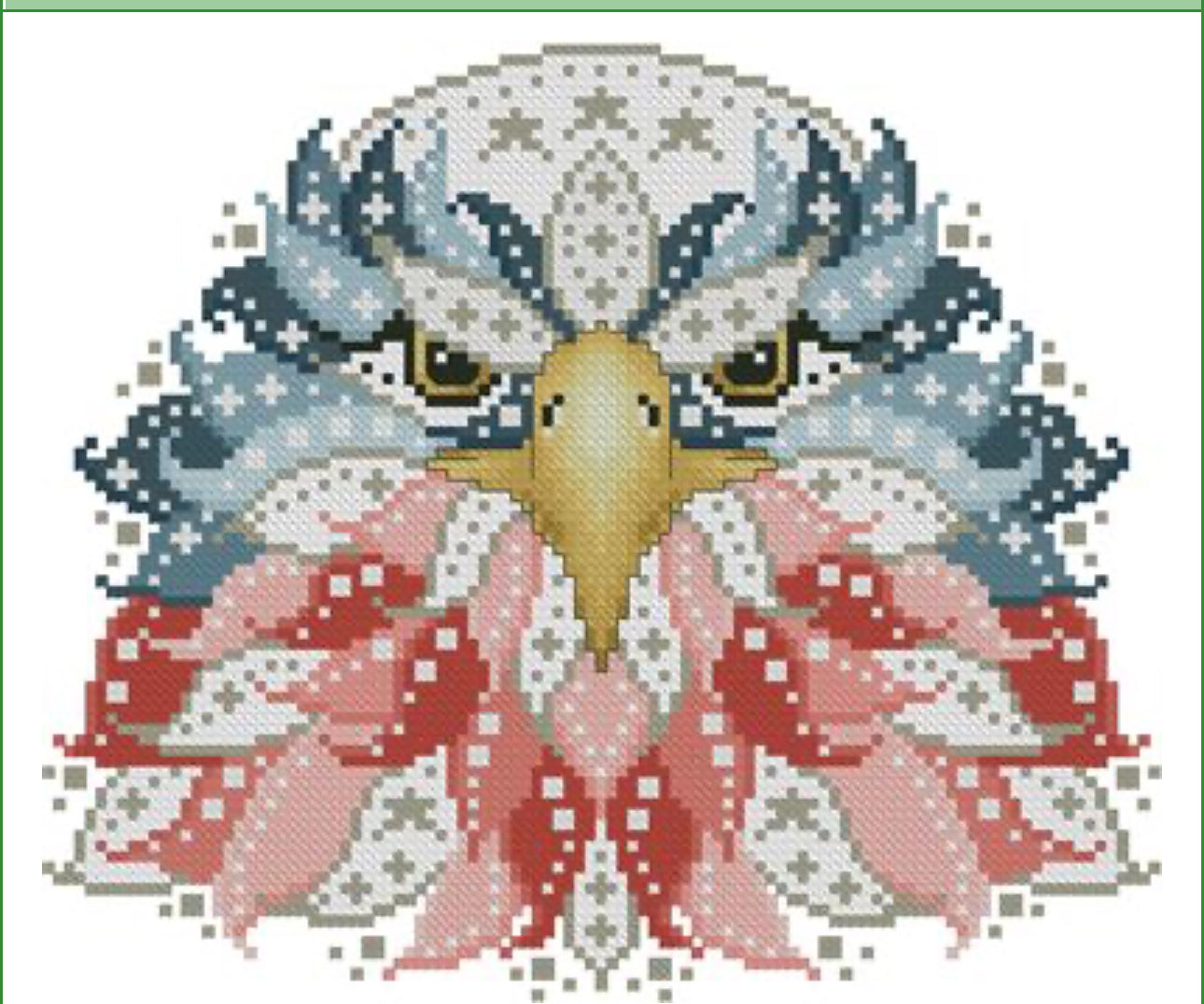 Colorful Eagle Old Glory - Kitty & Me Designs