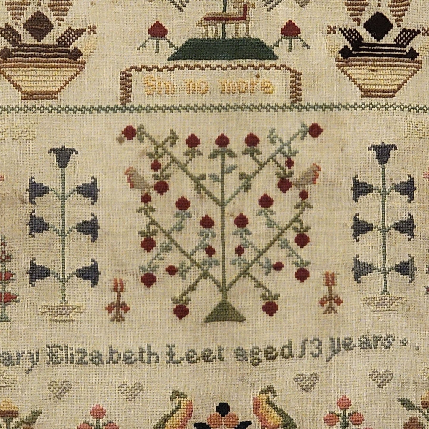 Mary Elizabeth Leet Sampler Pattern 1865 - The Wishing Thorn