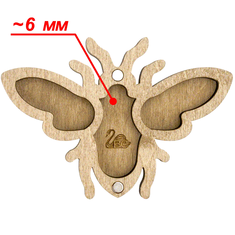 Bee Bead Organizer With Wooden Cover