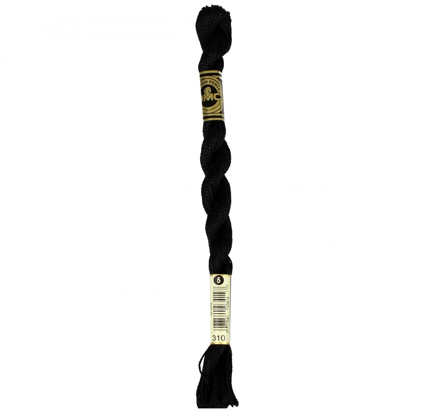 DMC Pearl Cotton Skein Size 5 Black #310