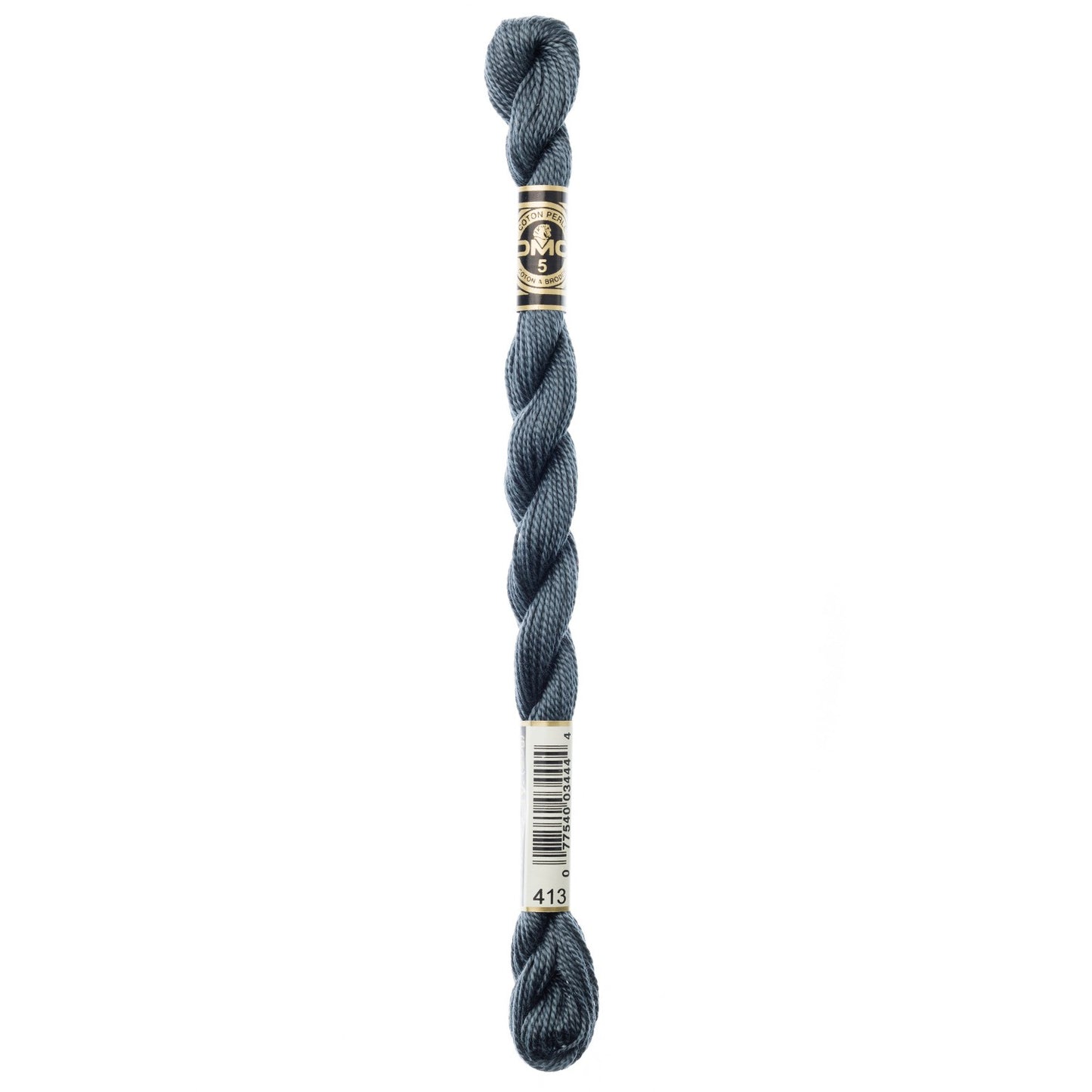 DMC Pearl Cotton Skein Size 5 Dark Pewter Gray #413