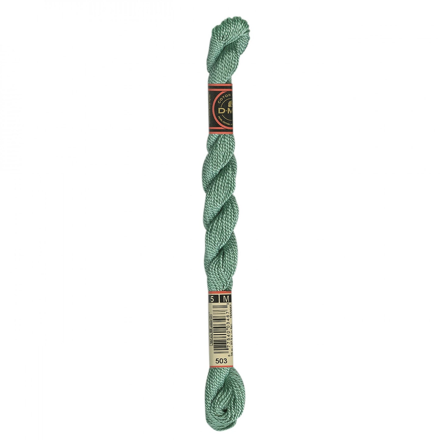 DMC Pearl Cotton Skein Size 5 Medium Blue Green #503