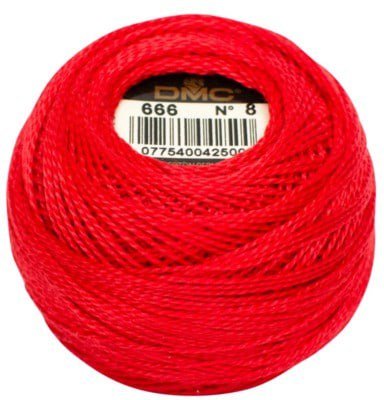 DMC Pearl Cotton Ball Size 8 #666