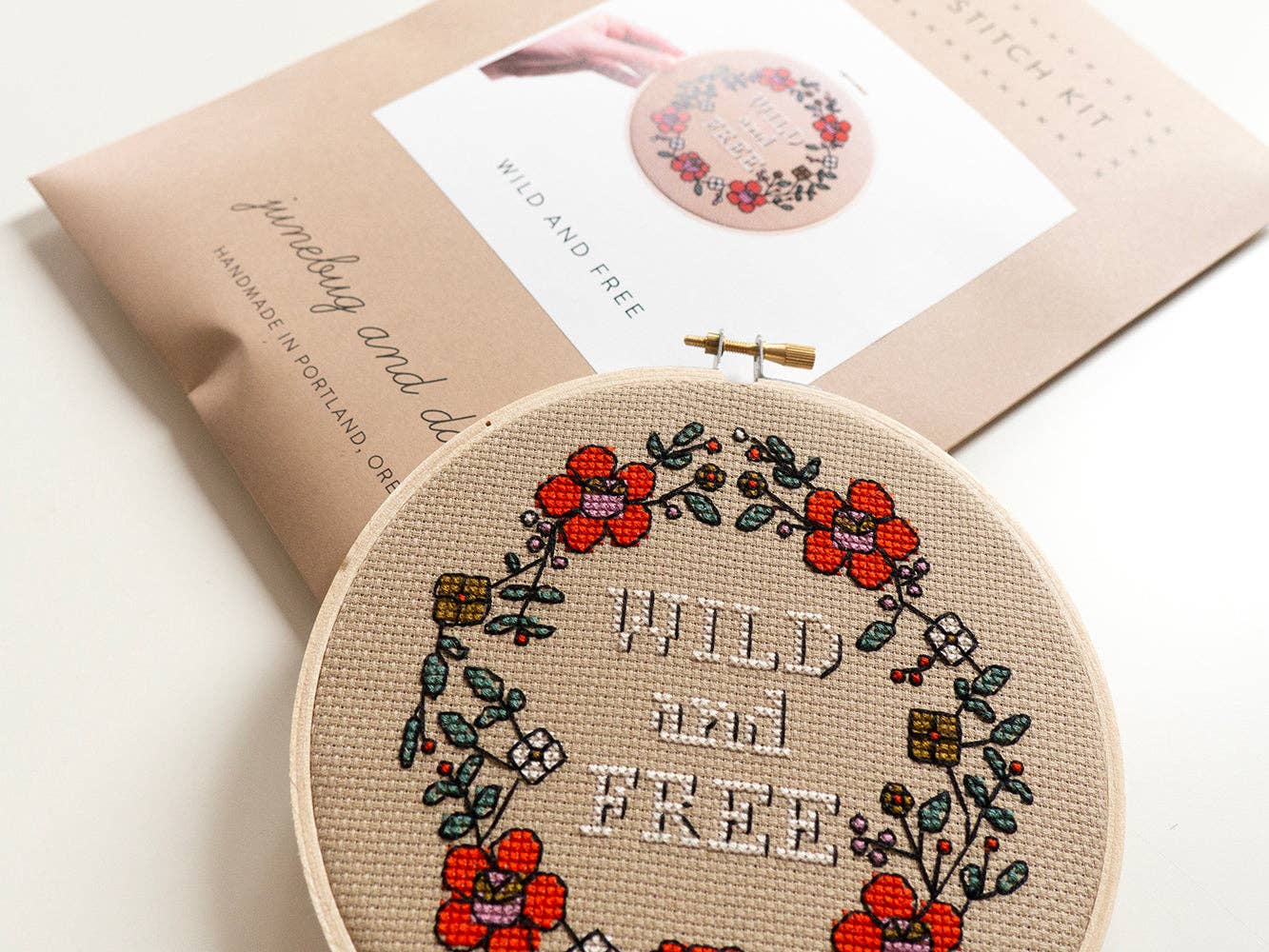 Wild and Free Cross Stitch Kit - Junebug and Darlin