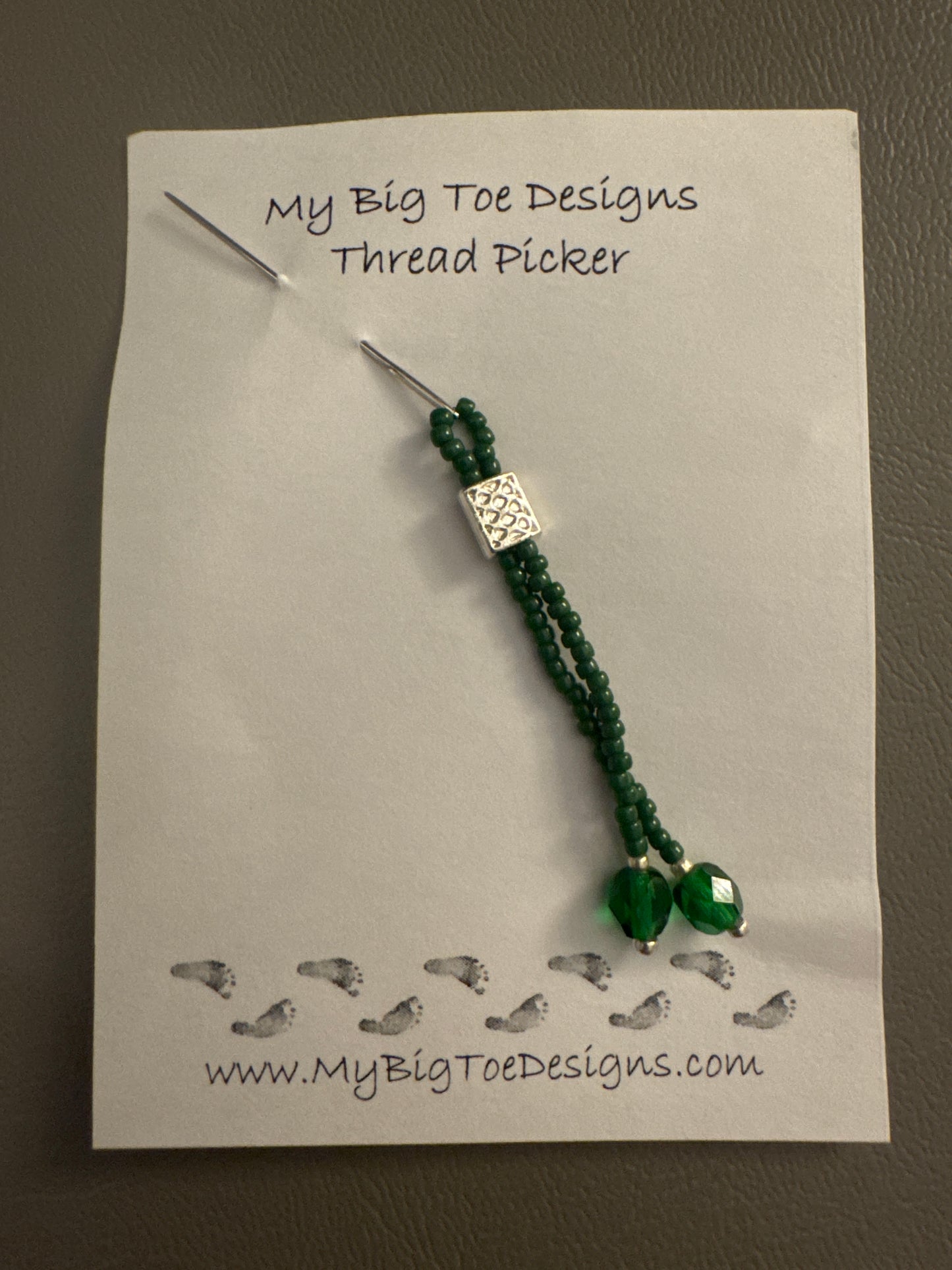 Dark Green Thread Picker - My Big Toe Designs