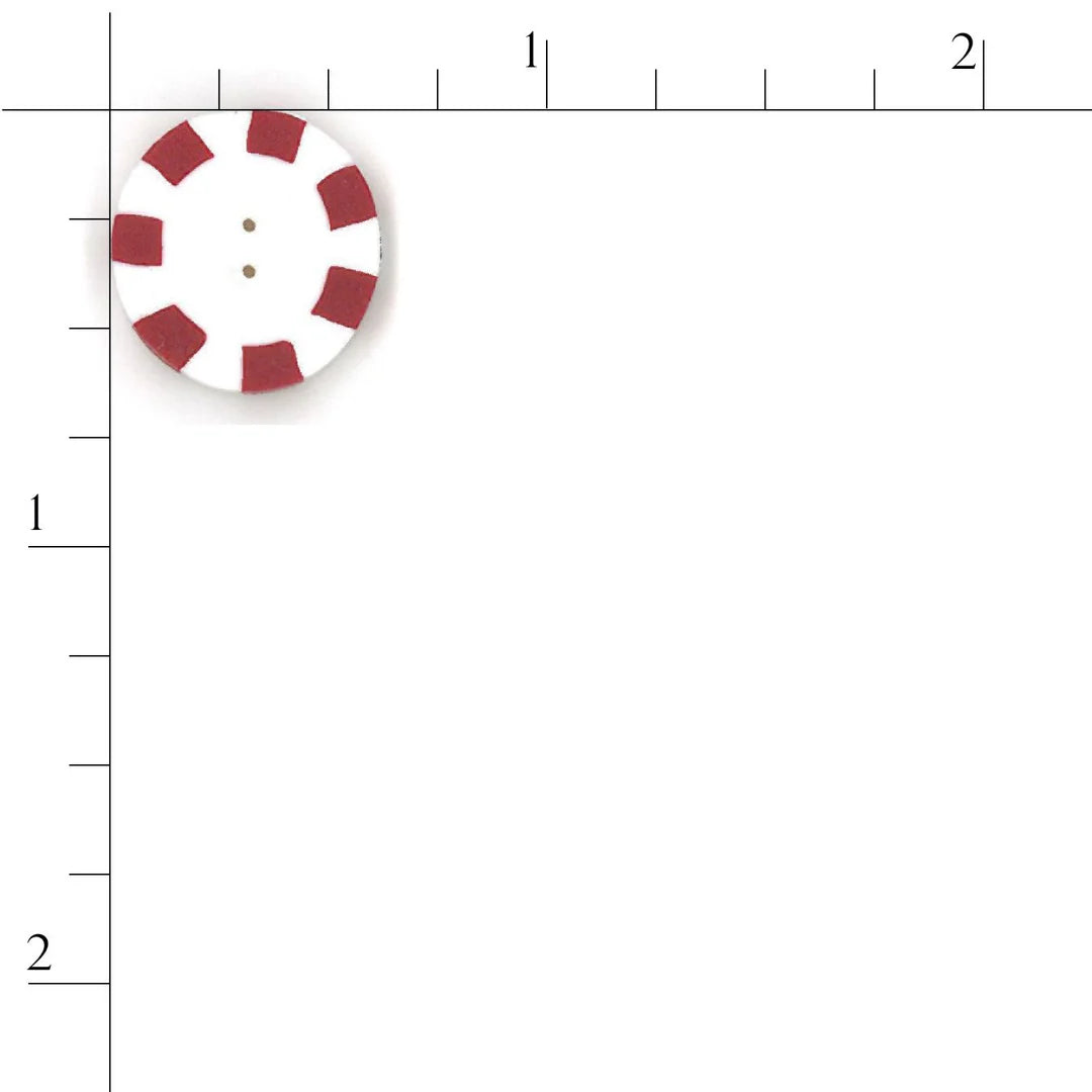 Large Red Peppermint - Just Another Button Company