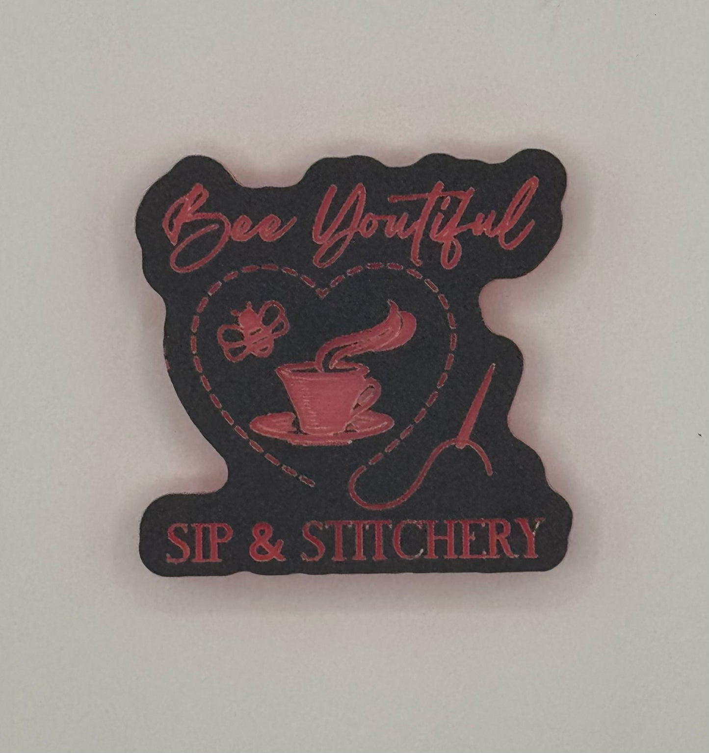 Bee Youtiful Custom Needle Minder Acrylic- Stitchy Prose