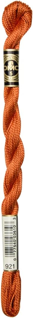 DMC Pearl Cotton Skein Size 5 Orange #921