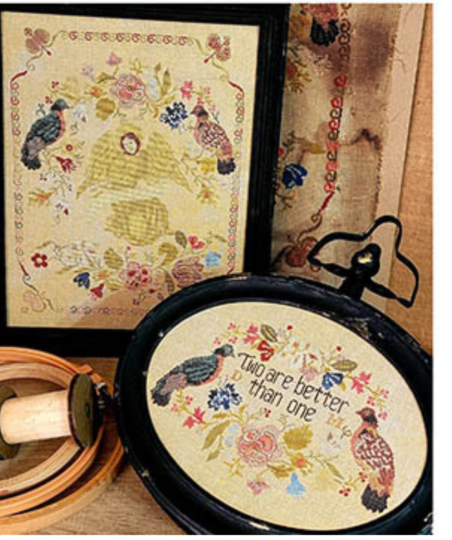 Antique Birds and Angel - Quaint Rose Needlearts