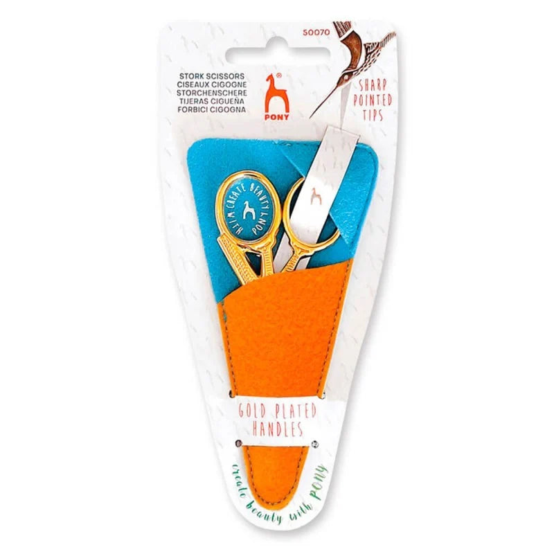 Pony Stork Scissors in Felt Case