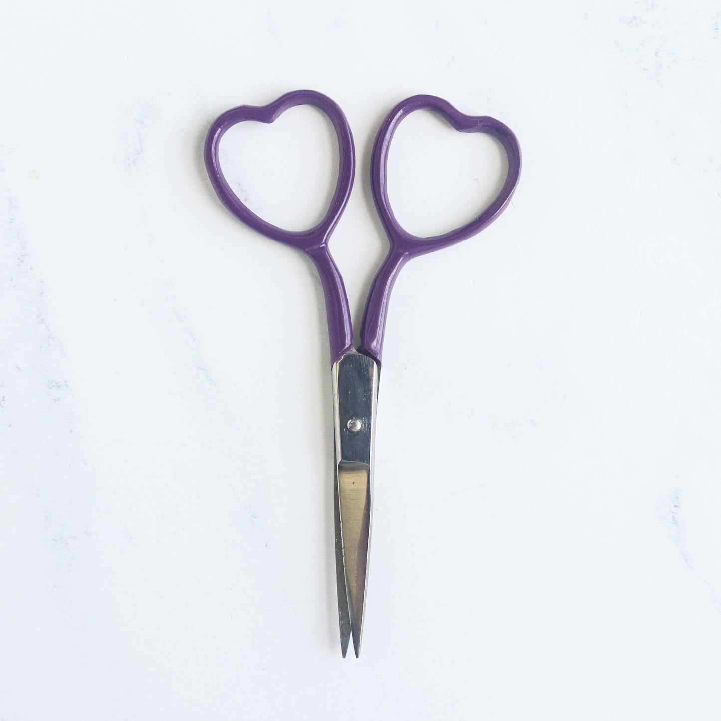 Heart Embroidery Scissors: Purple