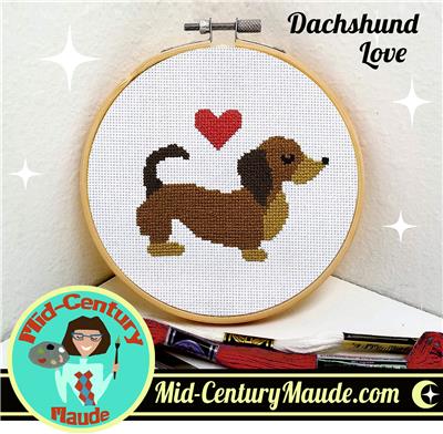 Dachshund Love - Mid-Century Maude