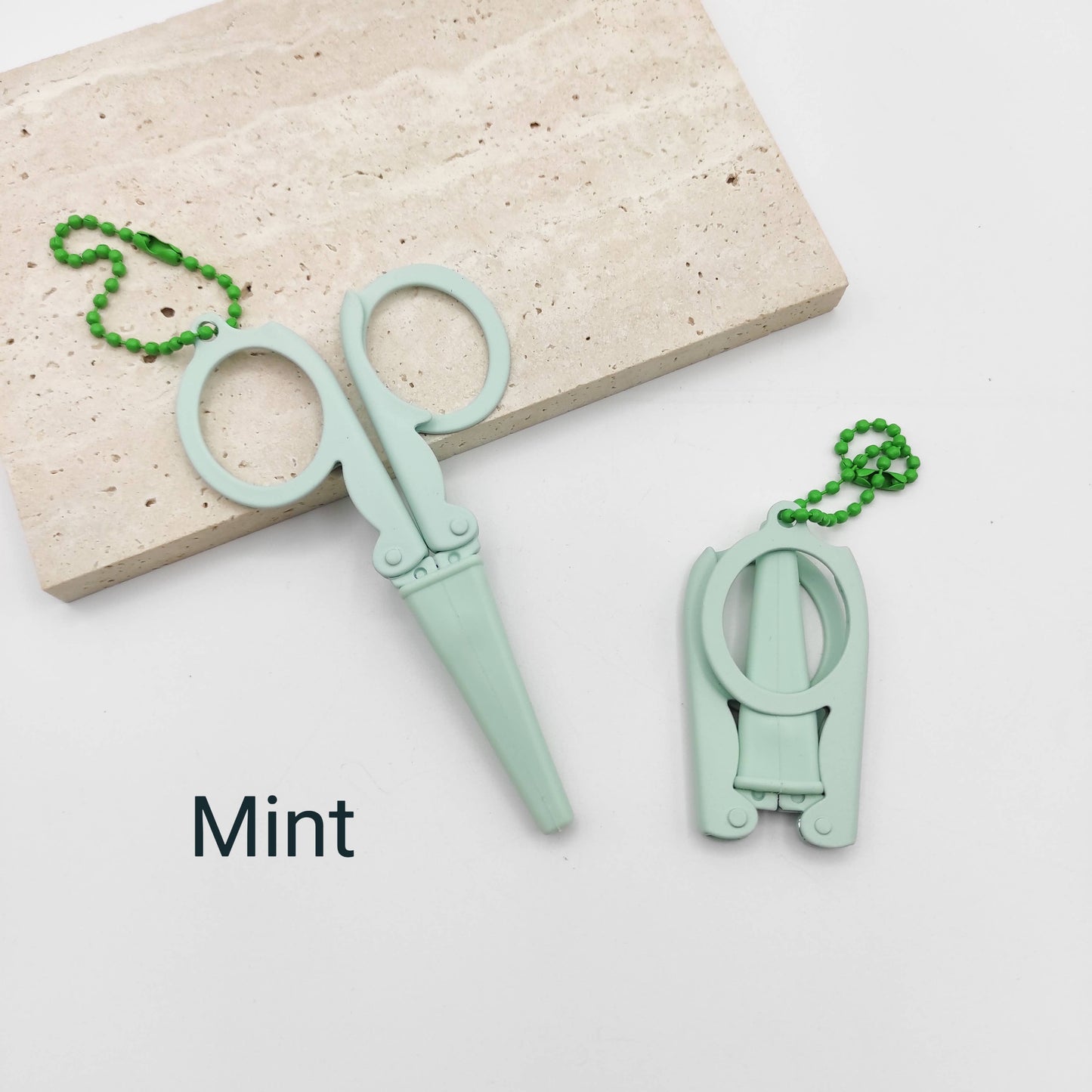 Portable Folding Scissors With Sheath: Mint