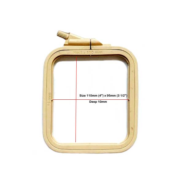 Nurge Square Plastic Hoop 3.75" x 4.3" - Pastel Lilac
