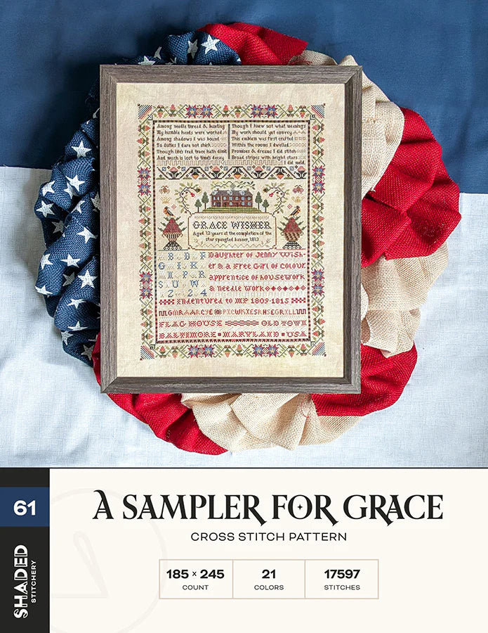 A Sampler for Grace - Shaded Stitchery