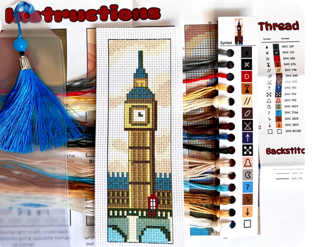 Big Ben Cross Stitch Bookmark Kit - Jumpseat Therapy