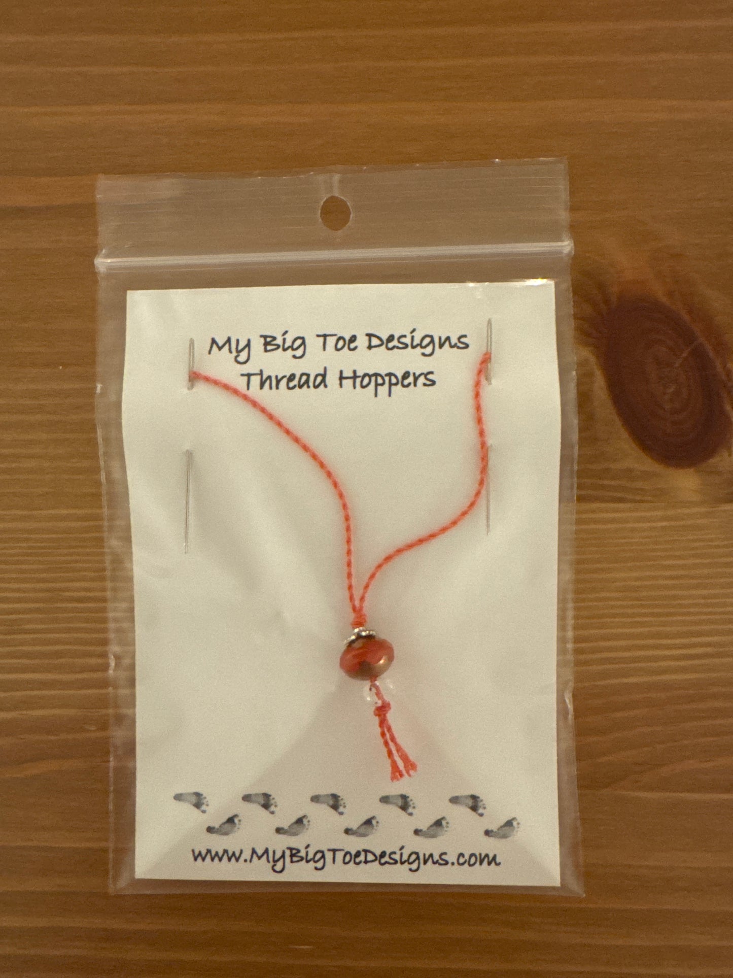 Orange Thread Hoppers - My Big Toe Designs