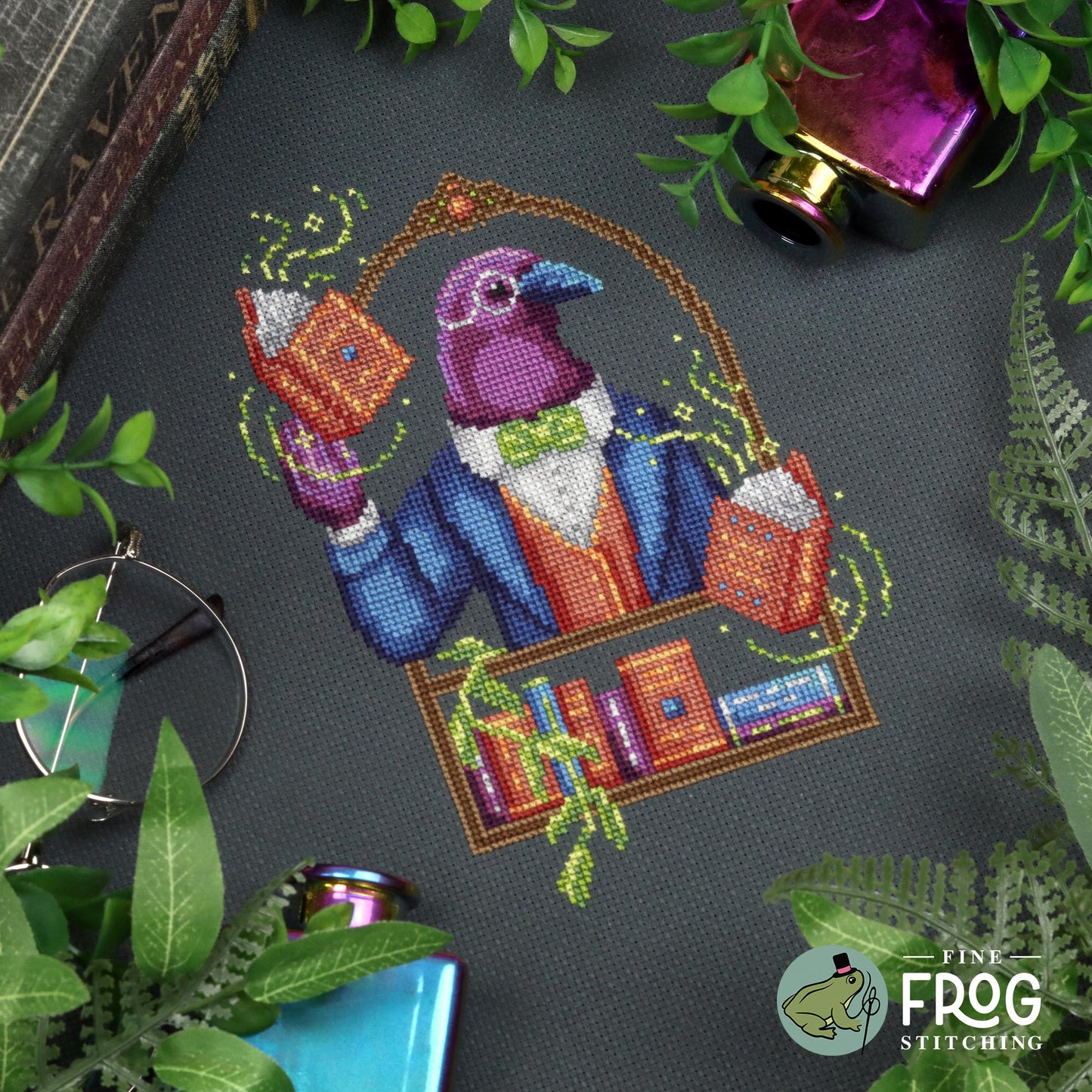 Crow Librarian - Fine Frog Stitching