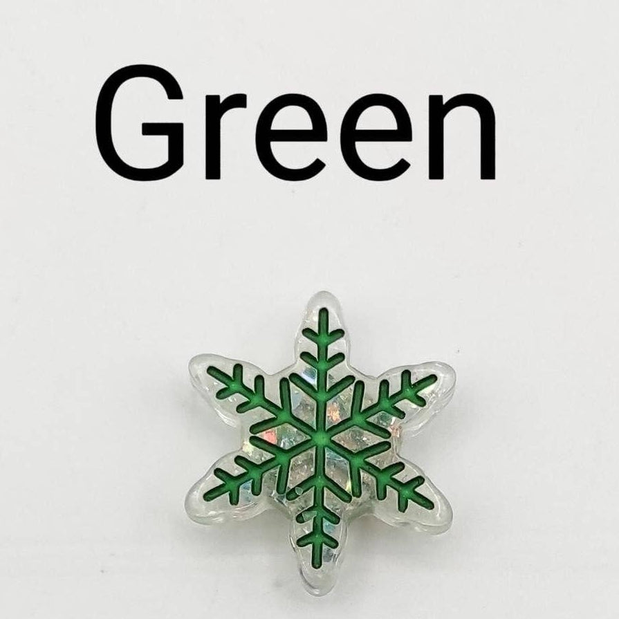 Snowflake Resin needle minder: Green
