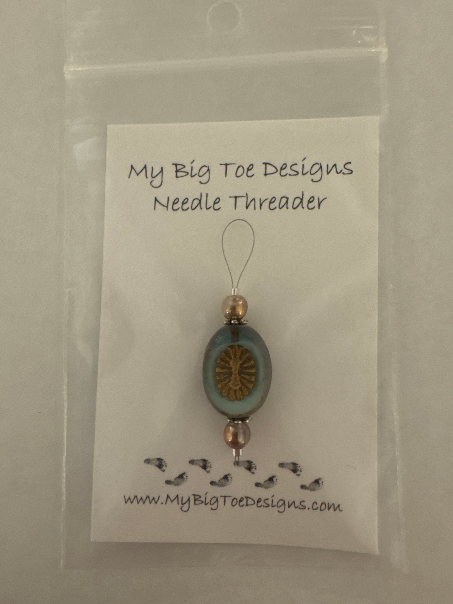 Light Blue Oval Wire Needle Thread - My Big Toe Designs