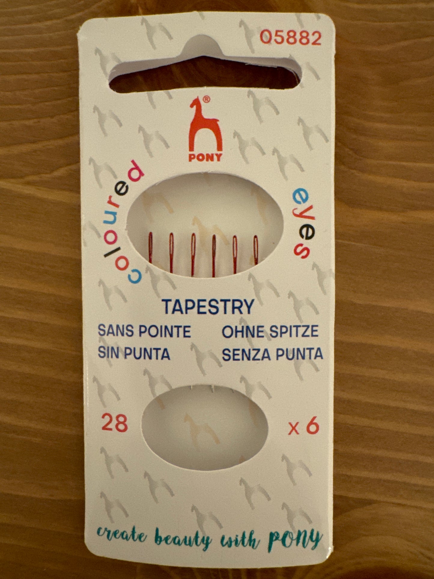 Size 28 Pony Colored Eye Tapestry Needles