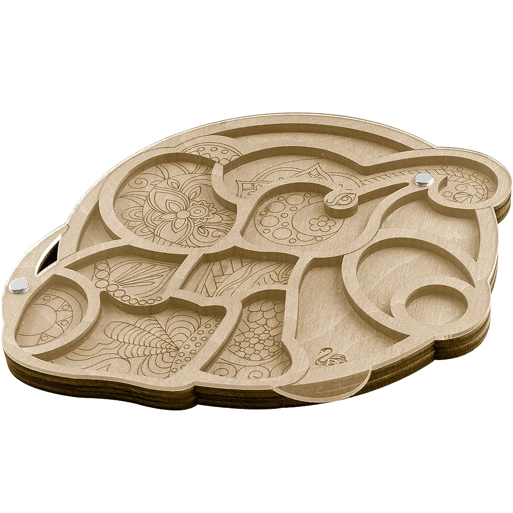 Elephant Bead Organizer with Transparent Cover