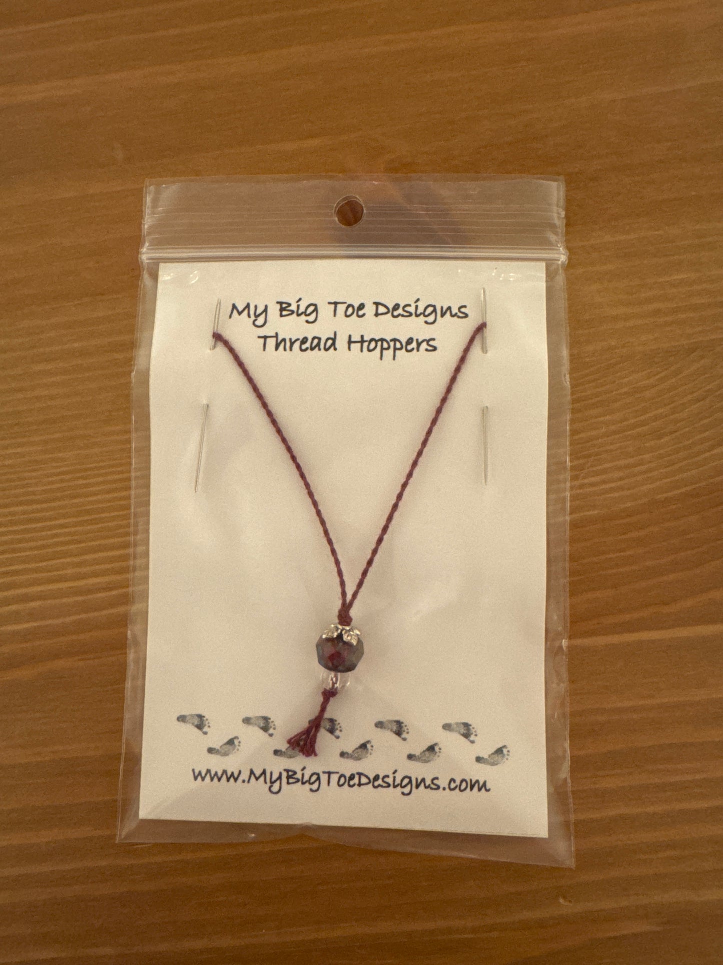 Maroon Thread Hoppers - My Big Toe Designs