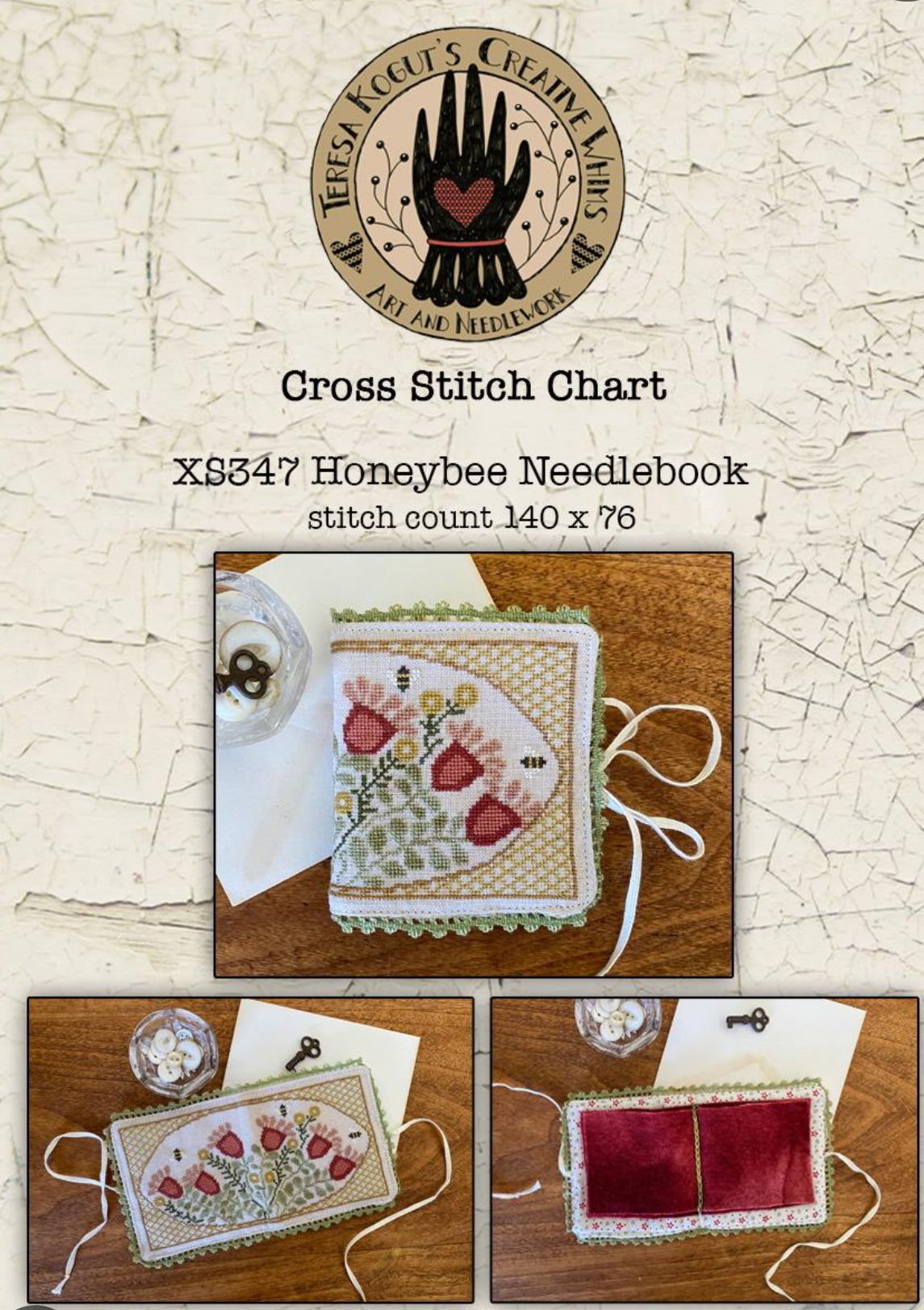 Honeybee Needlebook - Teresa Kogut