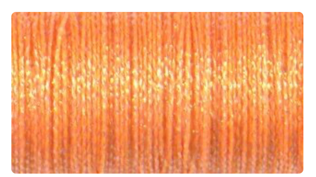 Orange Sherbet (5765) - #4 Very Fine Metallic Braid - Kreinik