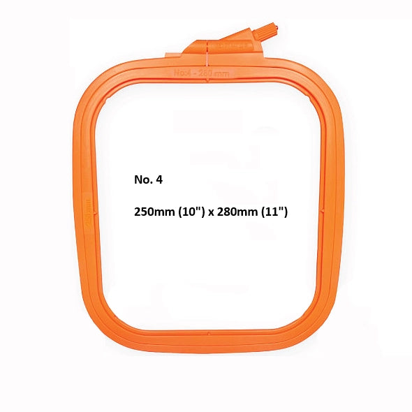 Nurge Square Plastic Hoops 10" x 11" - Orange