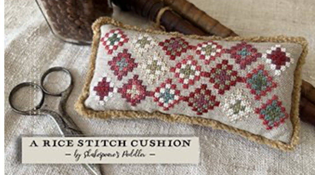 A Rice Stitch Cushion - Shakespeare's Peddler