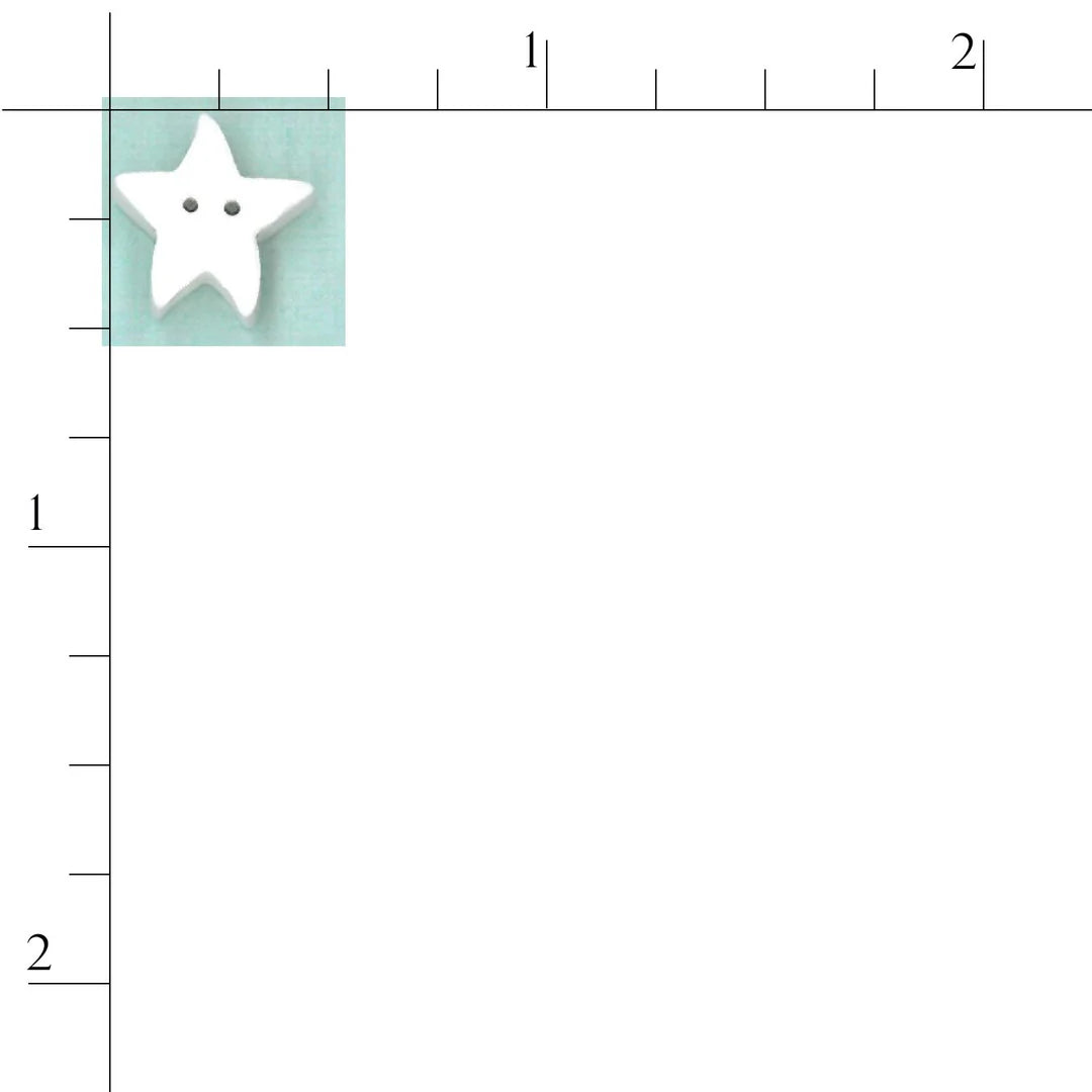 Medium White Star - Just Another Button Company