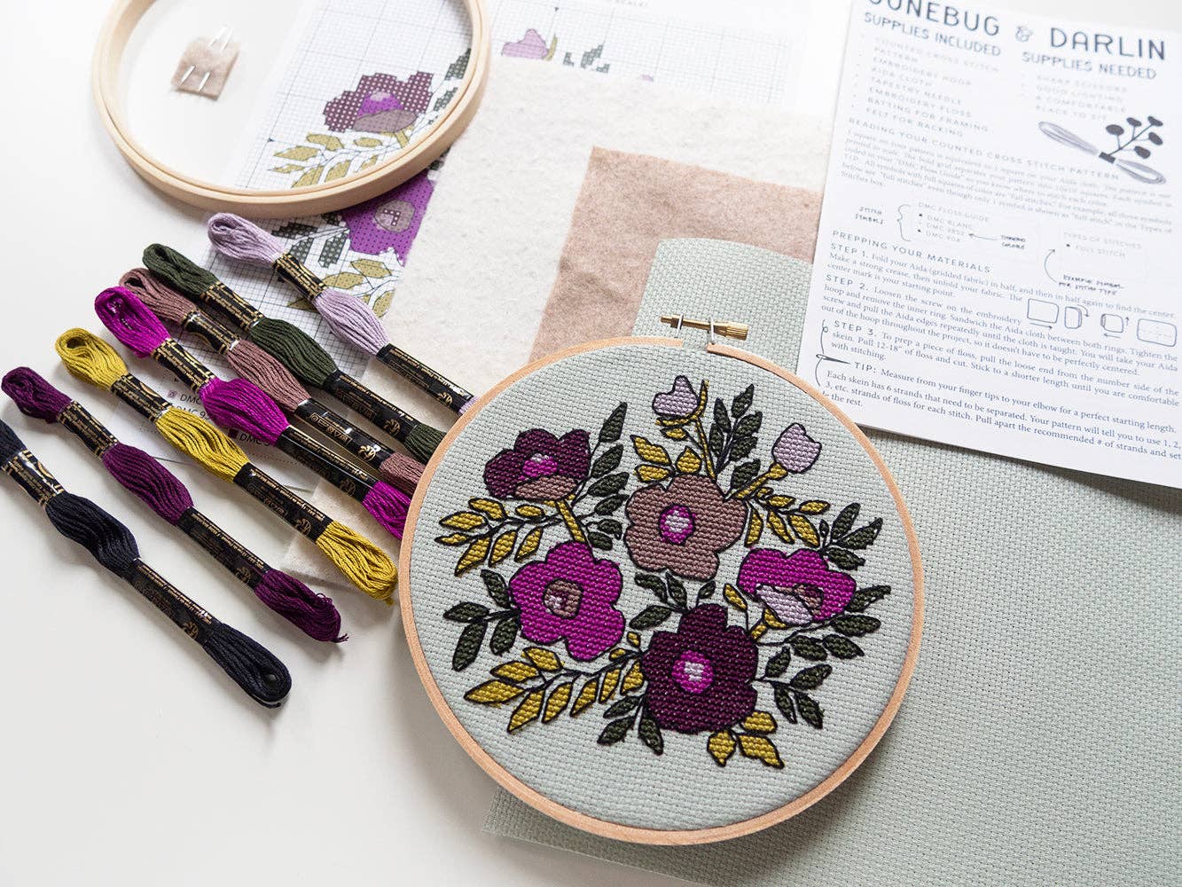 Violet Vibes Cross Stich Kit - Junebug and Darlin