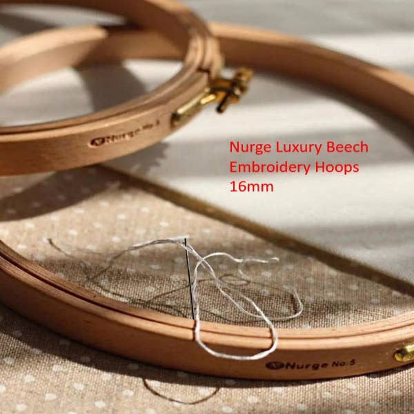 Nurge Beech Screwed Embroidery Hoop: 1/2" width - 8" diameter
