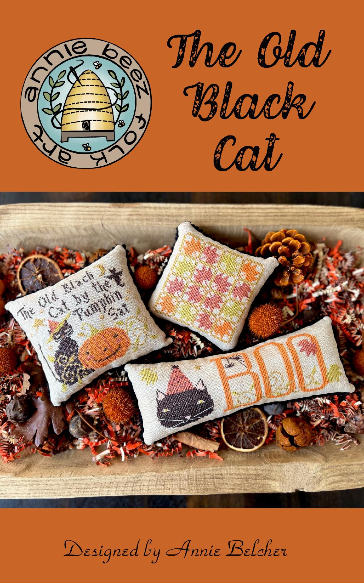 Old Black Cat - Annie Beez Folk Art