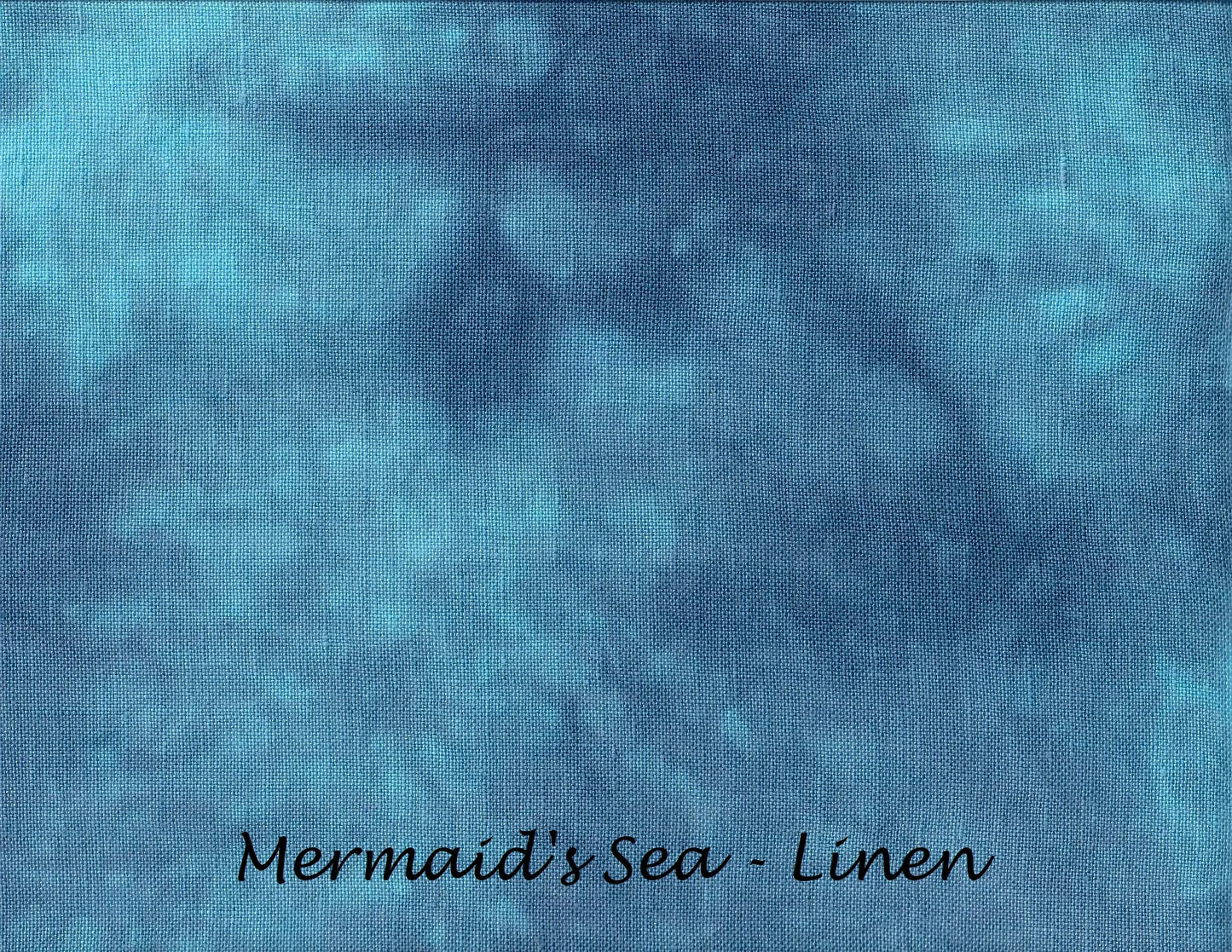 40 Count Newcastle Linen - Mermaid's Sea - Under the Sea Fabrics