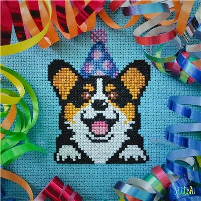 Birthday Corgi - BAD Stitch