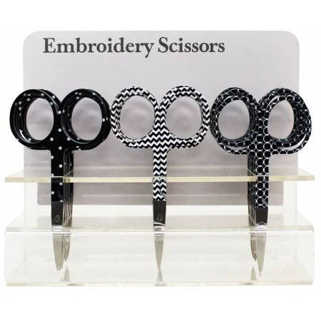 Black and White Embroidery Scissors