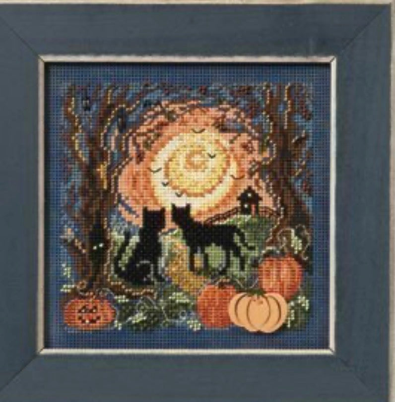 Moonlit Kitties Beaded Cross Stitch Kit - Mill Hill