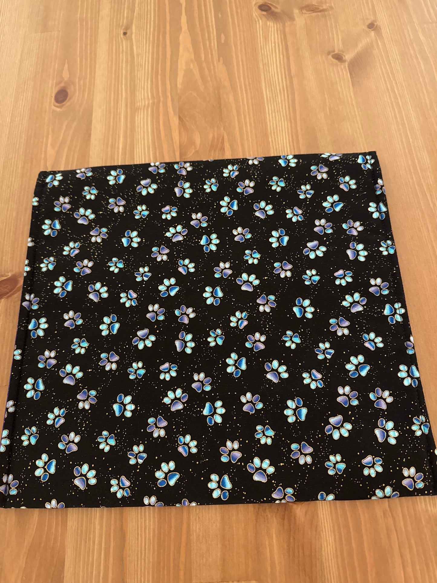 Paw Print Fabric Envelope Style Project Bag