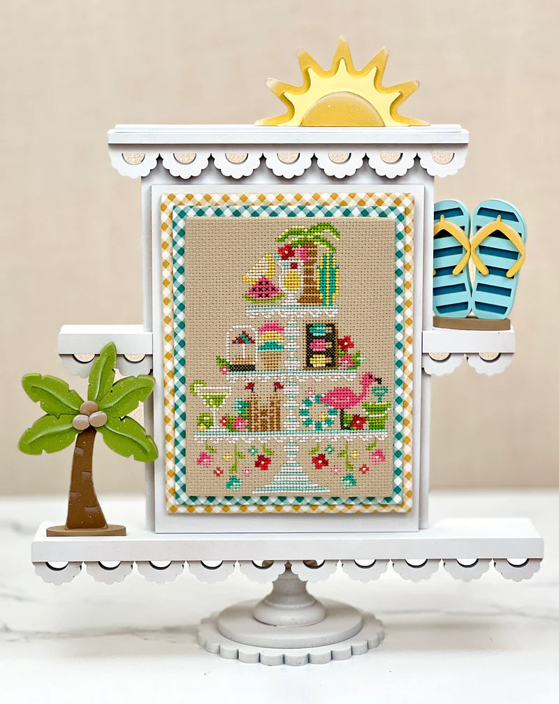 Faux Tiered Tray Cross Stitch Display from Paisley's and Polka Dots