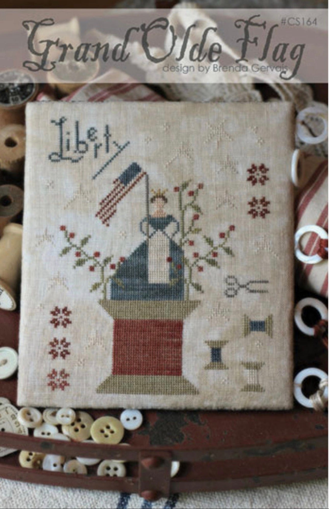 Land of Liberty - With Thy Needle and Thread by Brenda Gervais