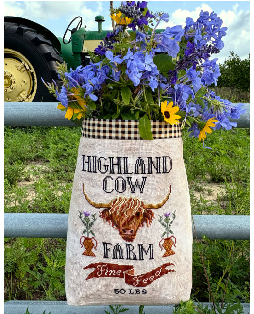 Highland Cow Feed Sack - Carriage House Samplings