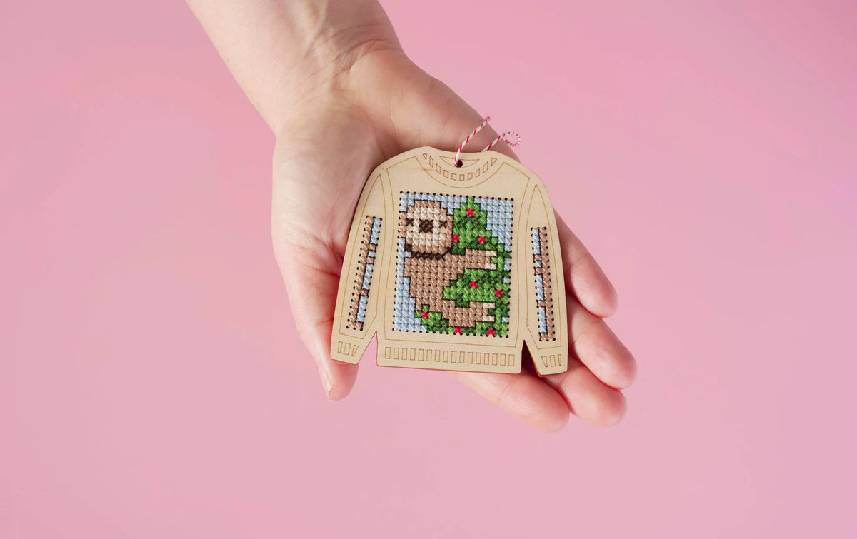 Ugly Sweater Sally Sloth Kit - Canadian Stitchery