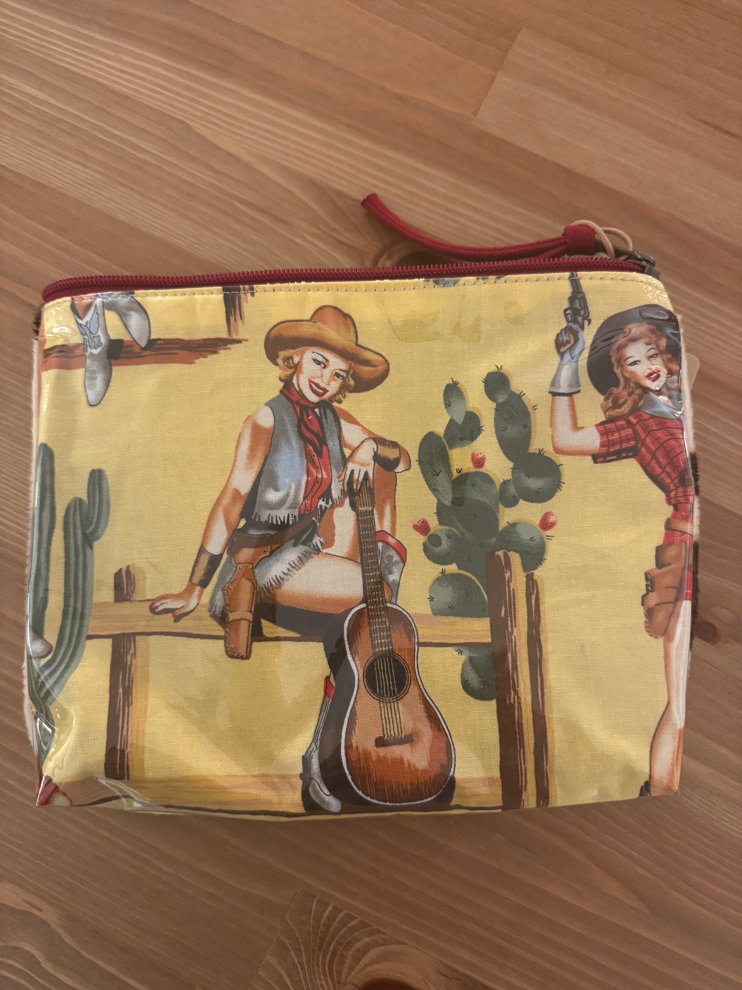 Yellow Western Cowgirl Accessory Pouch - Atenti