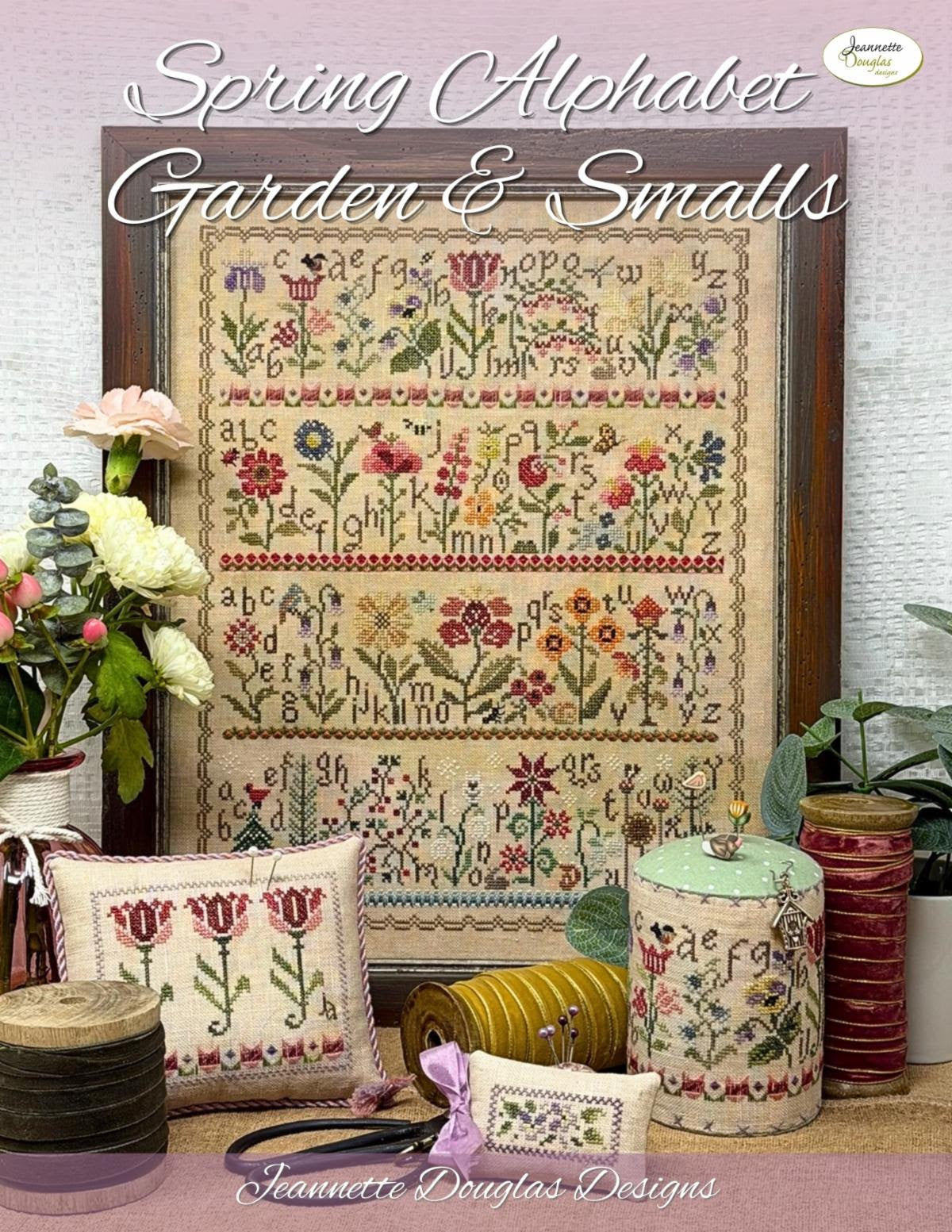 Spring Alphabet Garden & Smalls - Jeannette Douglas Designs - 2026 Nashville Needlework Market PREORDER