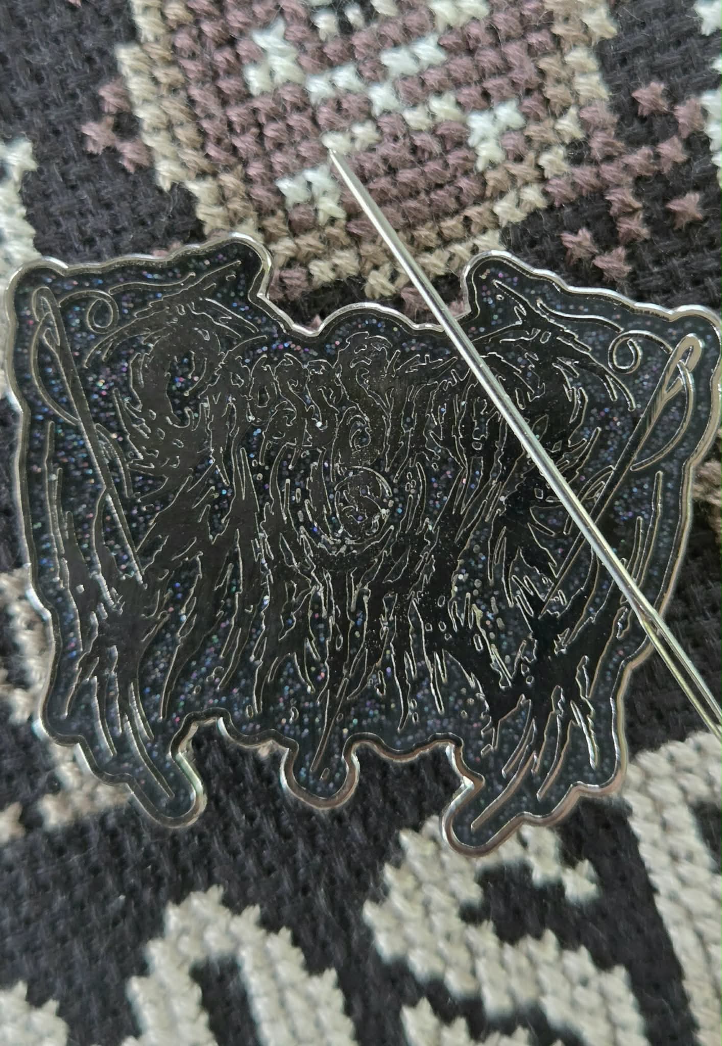 Cross Stitch is Metal Needle Minder
