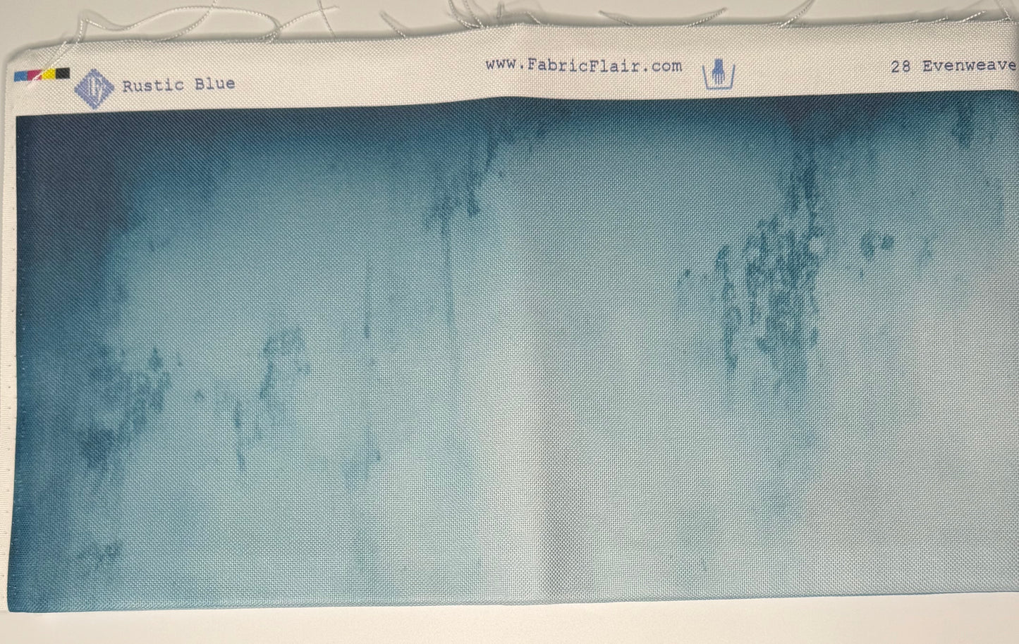 28 Count Evenweave Rustic Blue Fabric by Fabric Flair