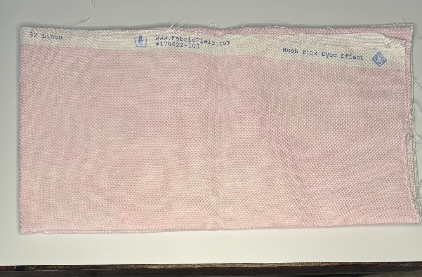 32 Count Linen Hush Pink Fabric by Fabric Flair